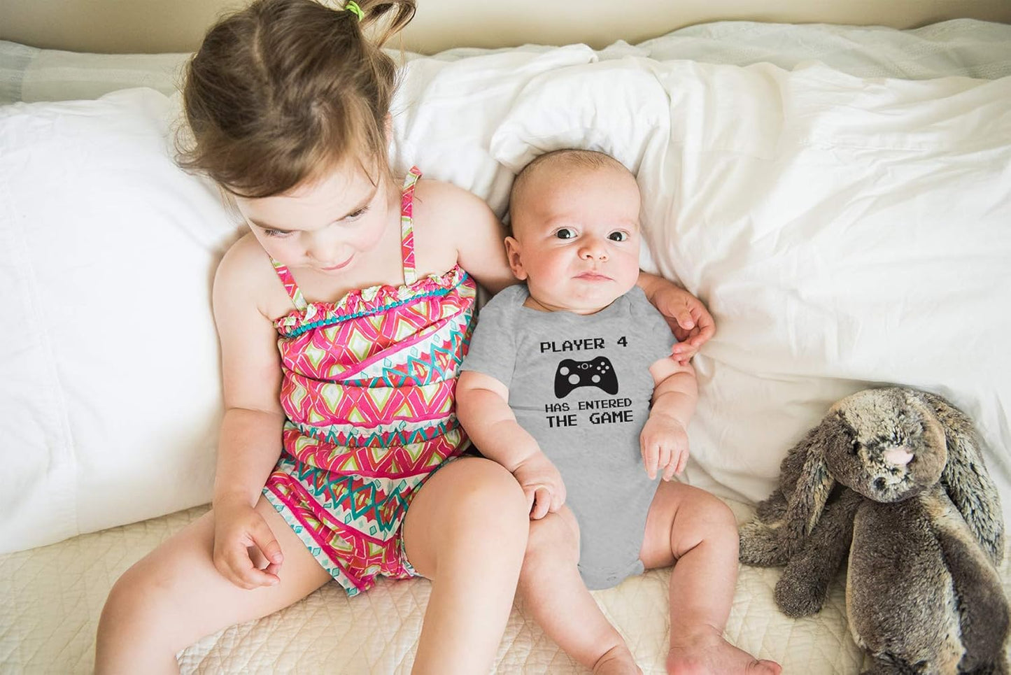 Player 4 Has Entered the Game Baby Bodysuit Funny Cute Romper Clothing for Newborn Boys Girls