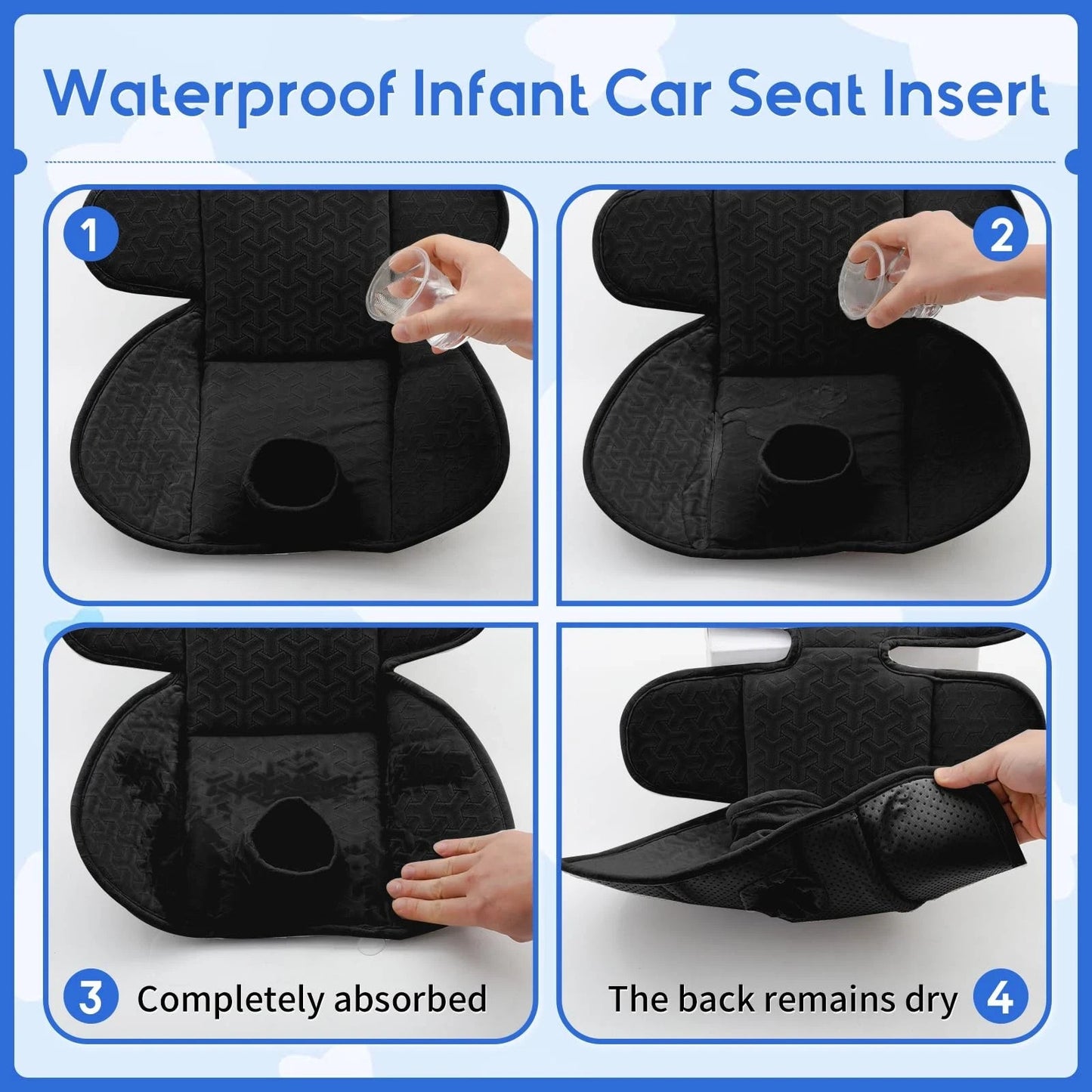 Infant Insert for Doona, Thickened Baby Car Seat Head & Body Support, Universal