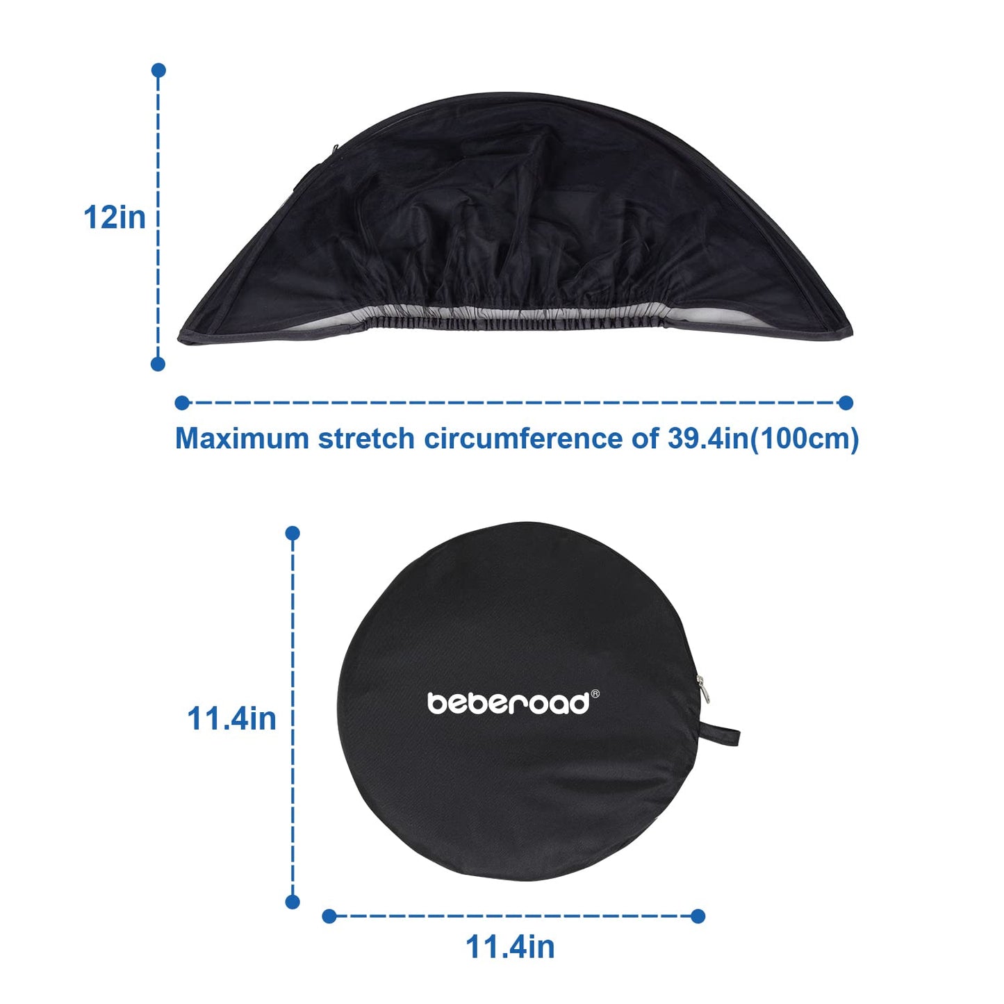 2-In-1 Car Seat Canopy - Universal Baby Car Seat Cover with Sunshade & Mesh Prot