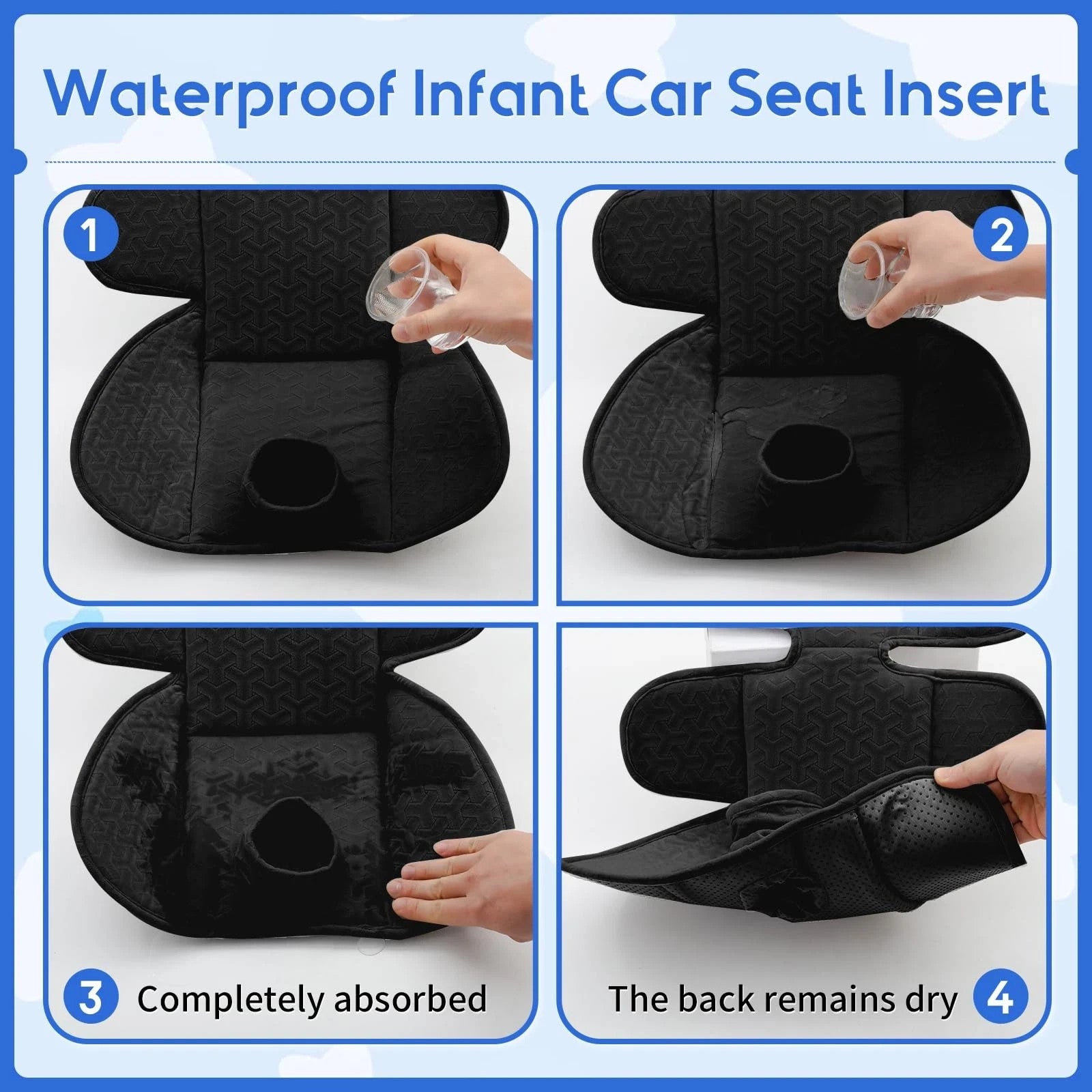 Infant Insert for Doona, Thickened Baby Car Seat Head & Body Support, Universal