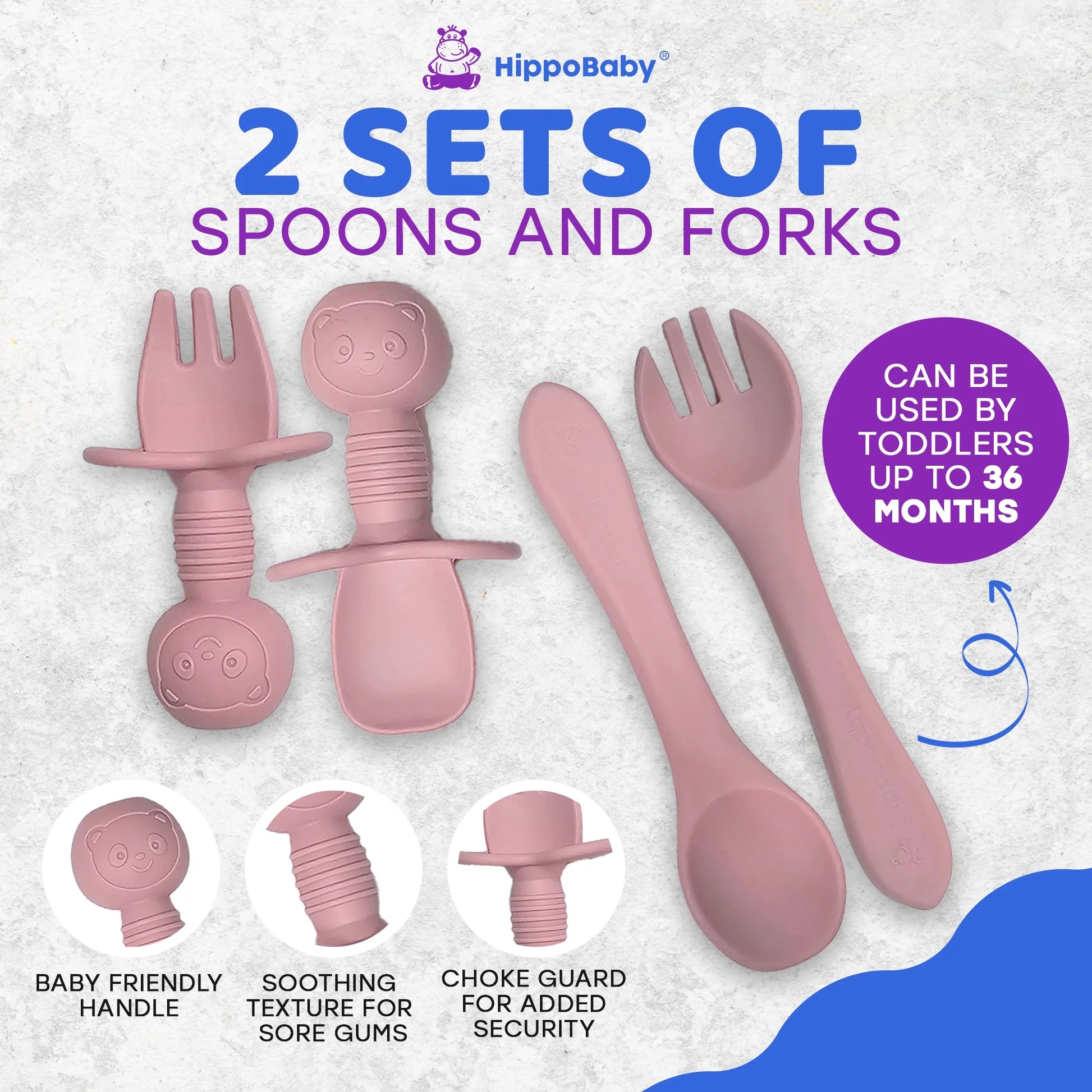 Baby Led Weaning Supplies | 10 Piece Silicone Feeding Set | Baby Toddler Bib Cup Divided Plate and Bowl Self Feeding Spoons Dish Set | Toddler Feeding Supplies (Rose Quartz)