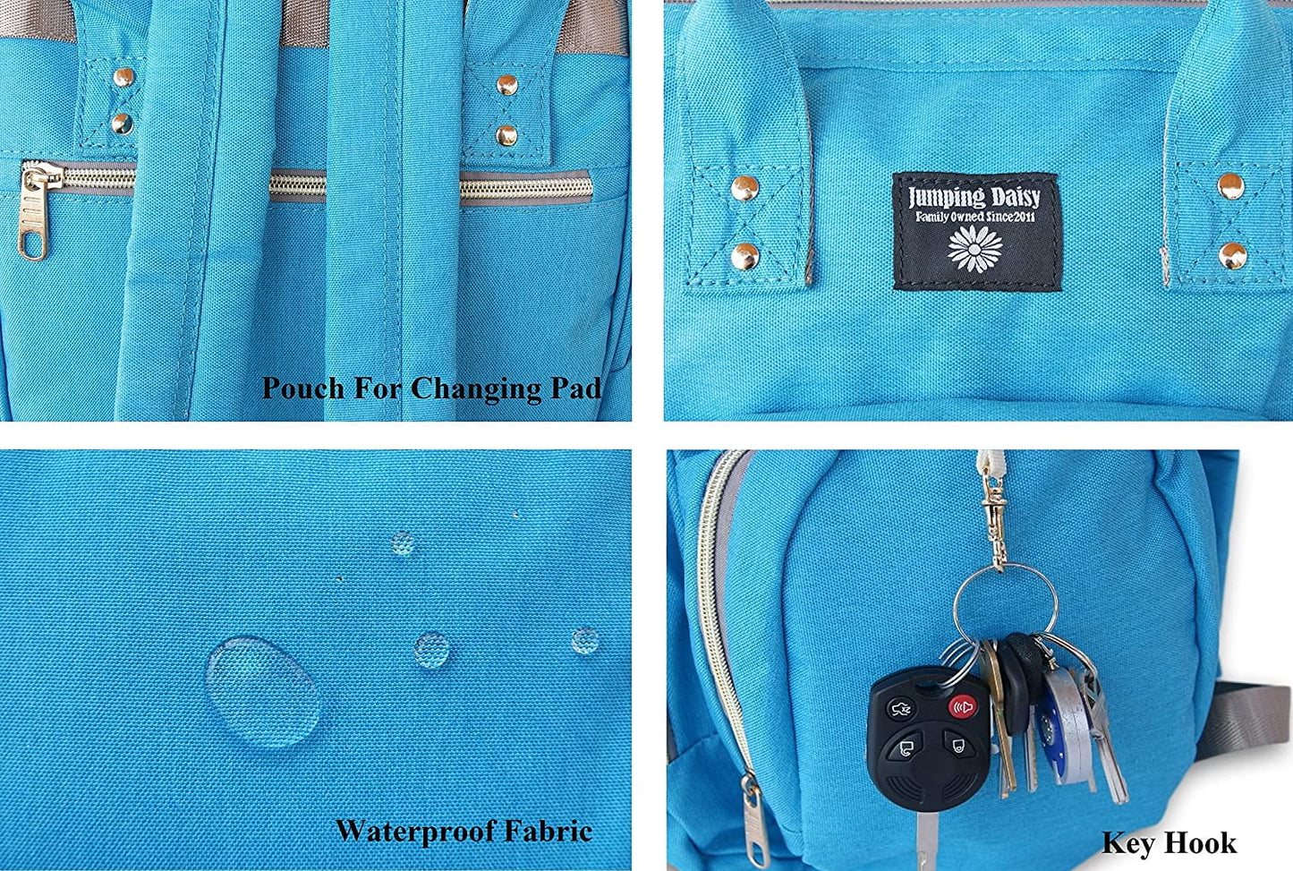 Large Backpack Baby Changing Diaper Bag (Black)