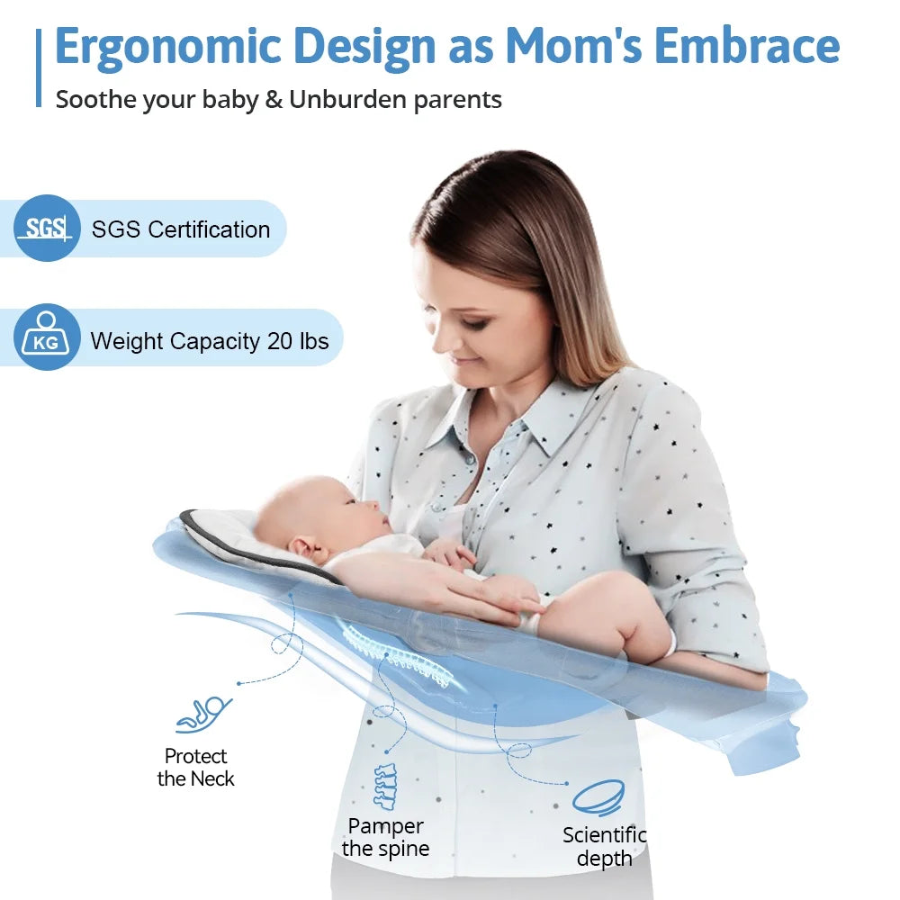 Baby Swing for Infant, Electric Bluetooth Music Bouncer Rocker with 5 Sway Modes, 3 Timing, Black