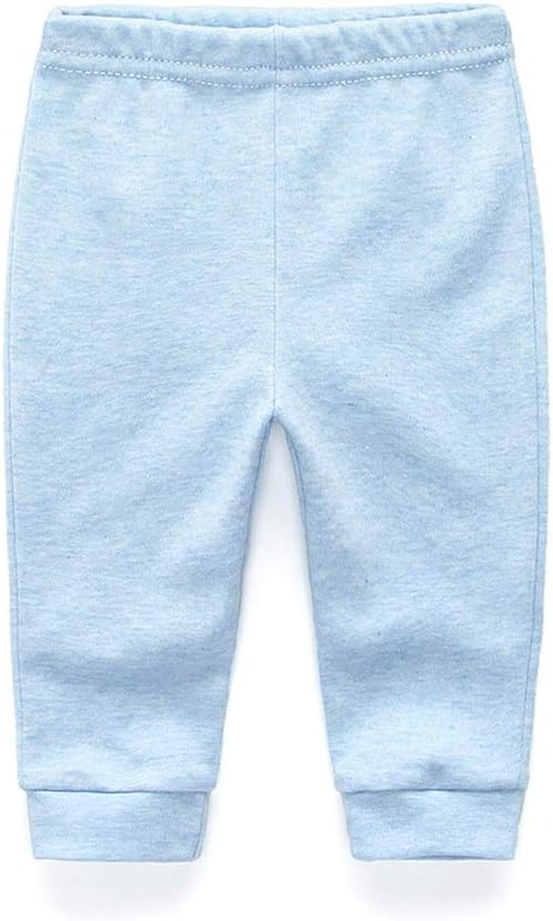 Unisex Newborn Baby Cotton 4-Pack Pants Embroidery Pringting Casual Leggings 0-24 Months for Boys and Girls