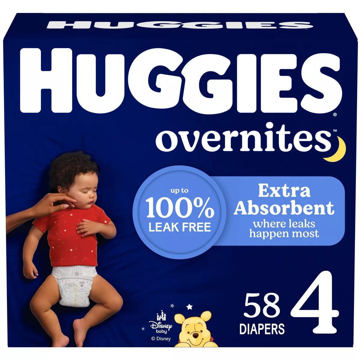 Huggies Overnites Nighttime Baby Diapers – (Select Size and Count)