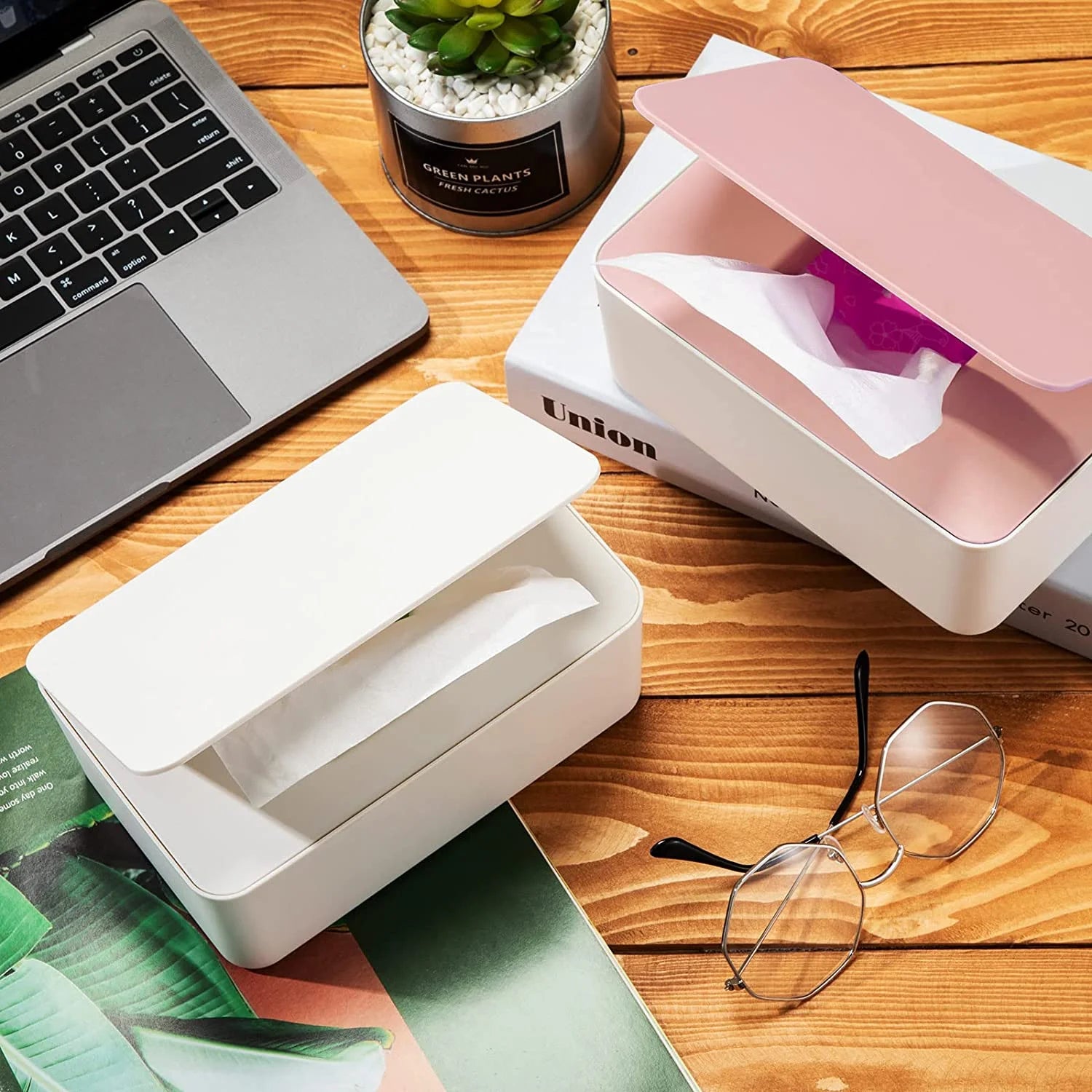 Wipes Dispenser, Baby Wipe Container, Refillable Wipe Holder for Easy Open & Close Wipe Case with Lid, White, 1 Pack