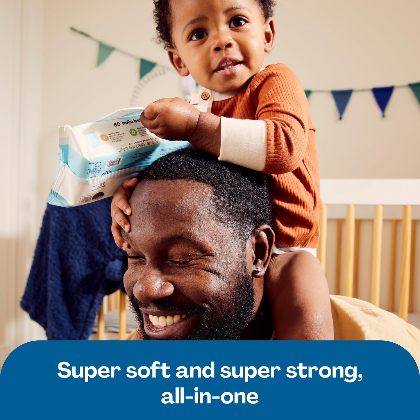 Hello Bello 60 Count Baby Wipes Pack 12 Fragrance Free Gentle for Sensitive Skin