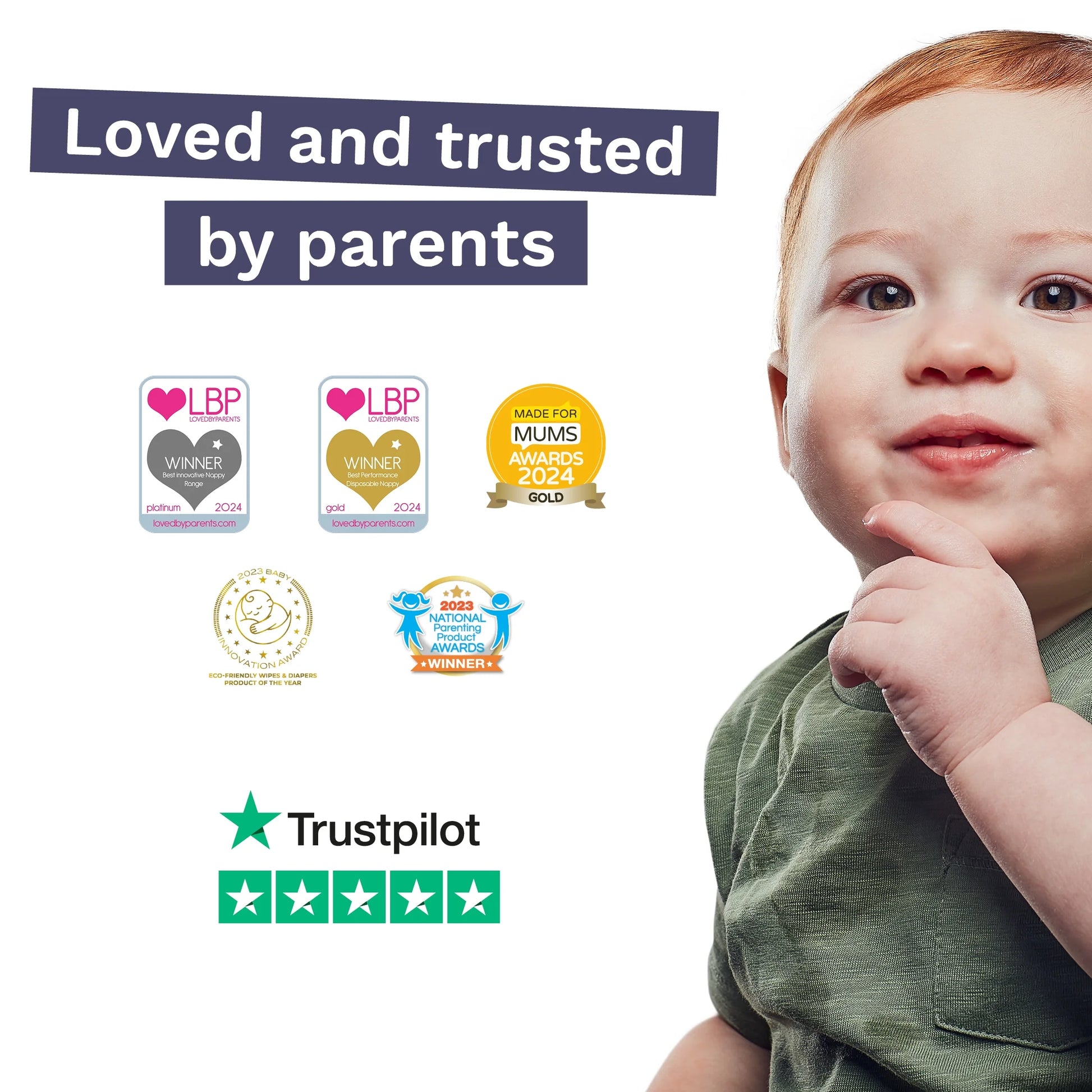 Sensitive Soft Sustainable Baby Diapers Size 1, 32 Count (Choose Your Size and Count)