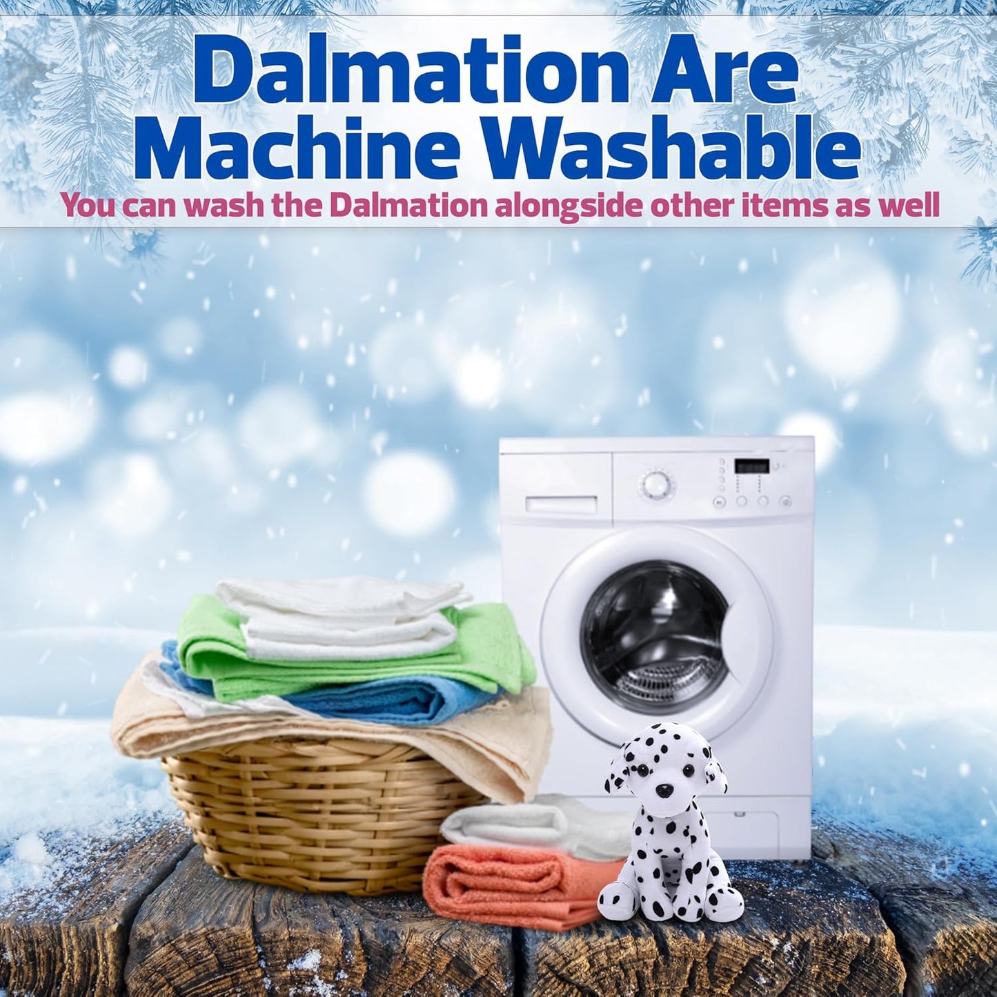 Realistic Stuffed Animal Toys Puppy Dog 10 Inches, Holiday Plush Figures for Kids, Babies to Play with (Dalmatian-10'')