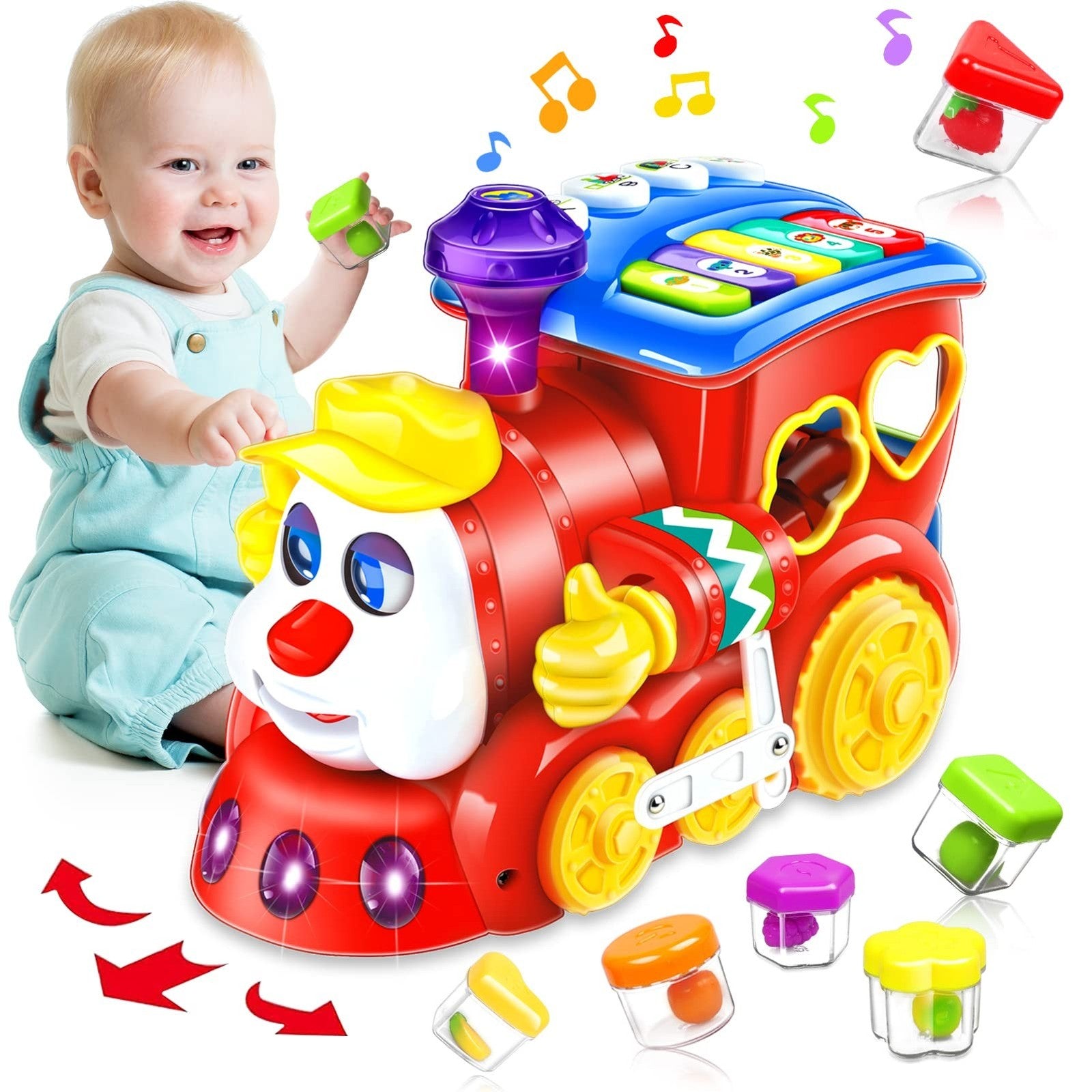 Baby Toys for 1 Year Old Boy Girl Gift Musical Train Baby Toys 6-12 12-18 Mon...