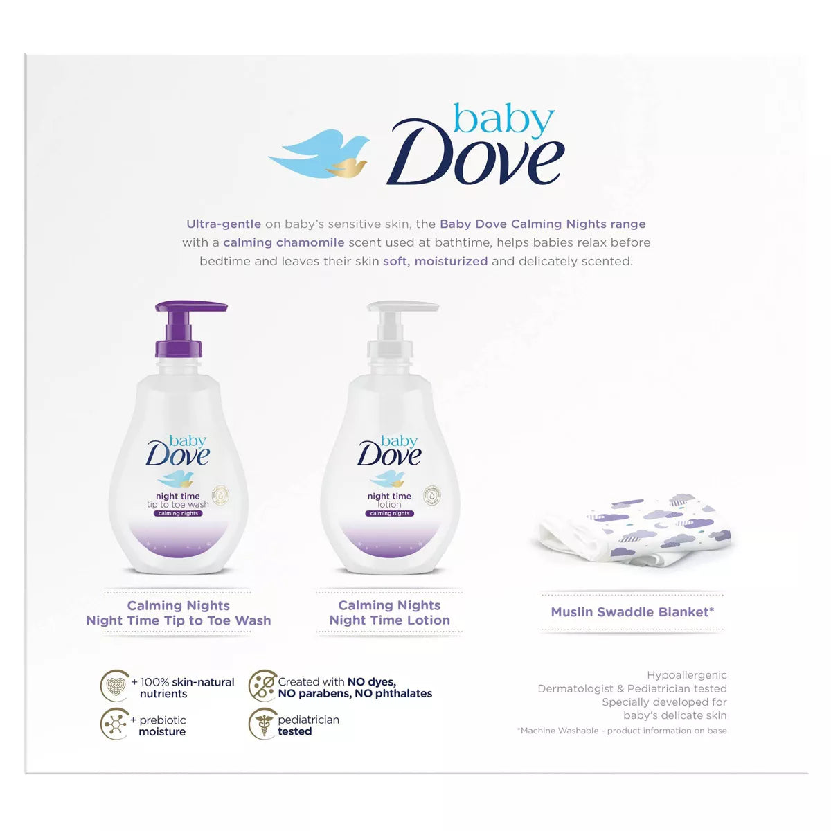Baby Dove Calming Nights Gift Set - 3Pc