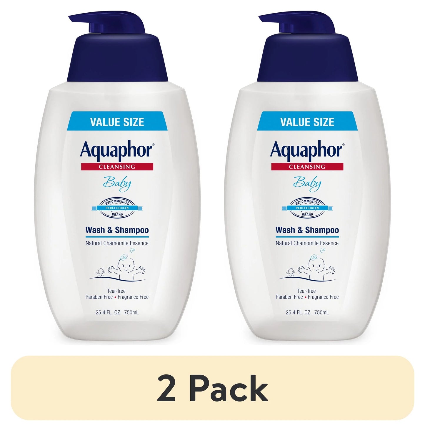 (2 Pack)  Baby Wash & Shampoo, Fragrance Free and Tear Free for Baby'S Sensitive Skin, 25.4 Fl Oz