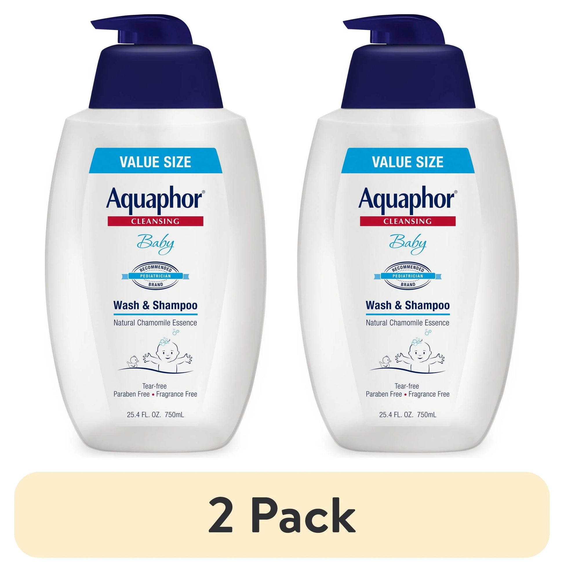 (2 Pack)  Baby Wash & Shampoo, Fragrance Free and Tear Free for Baby'S Sensitive Skin, 25.4 Fl Oz