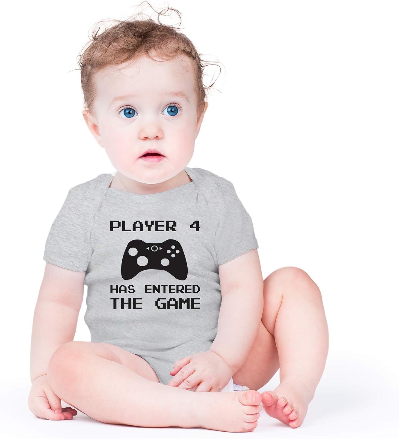 Player 4 Has Entered the Game Baby Bodysuit Funny Cute Romper Clothing for Newborn Boys Girls