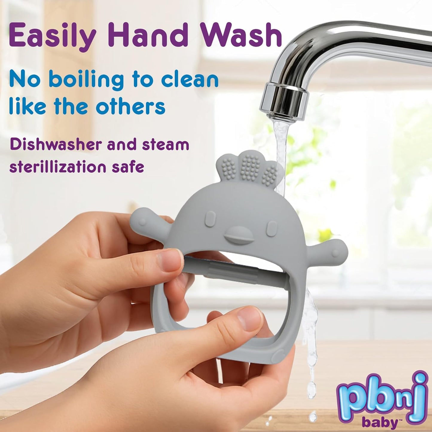 , Silicone Teether Glove, Baby Toys 0-6 Months, Mittens for Infants Use as Teething Pacifier, Teething Toys 3-6 Months, Teethers for Babies 6-12 Mon, 6 Mo Old Must Haves - 2 Pack Beige/Green