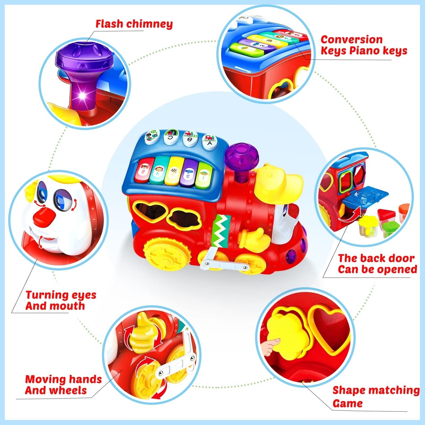 Baby Toys for 1 Year Old Boy Girl Gift Musical Train Baby Toys 6-12 12-18 Mon...