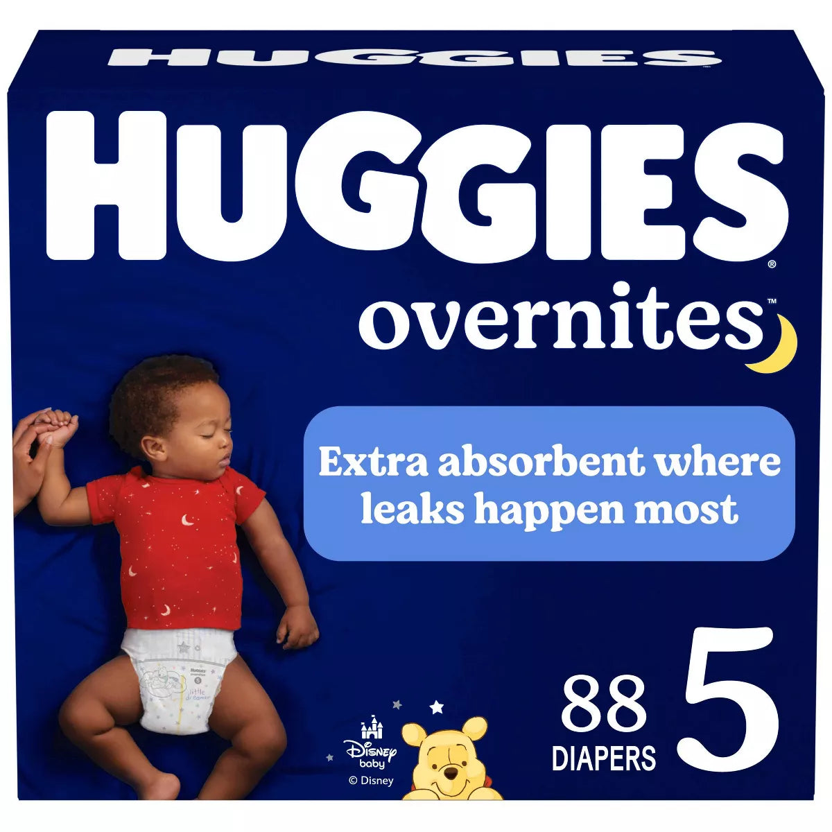 Huggies Overnites Nighttime Baby Diapers – (Select Size and Count)